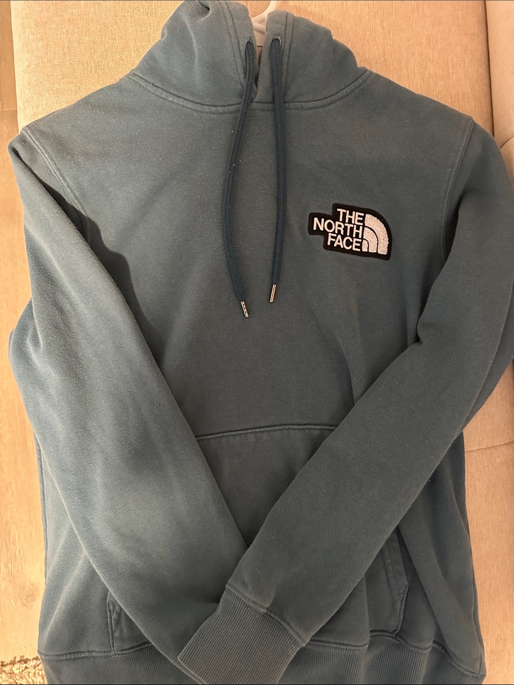 The North Face Men & Women Teal Blue Pullover Hoodie